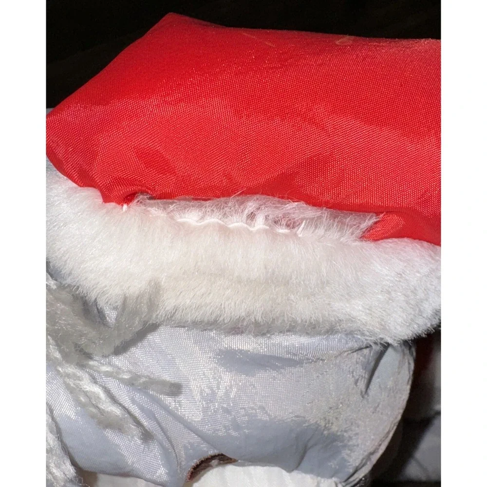 Vtg Fisher Price Puffalump Christmas Mouse Santa Suit Nylon Parachute 88' Flaw